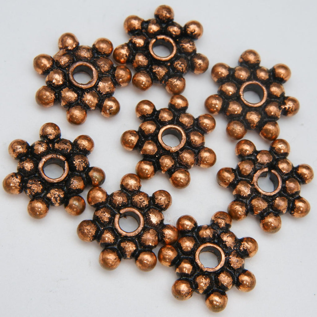 Star · Antique Copper · 12mm, Finding, Tejas Beads