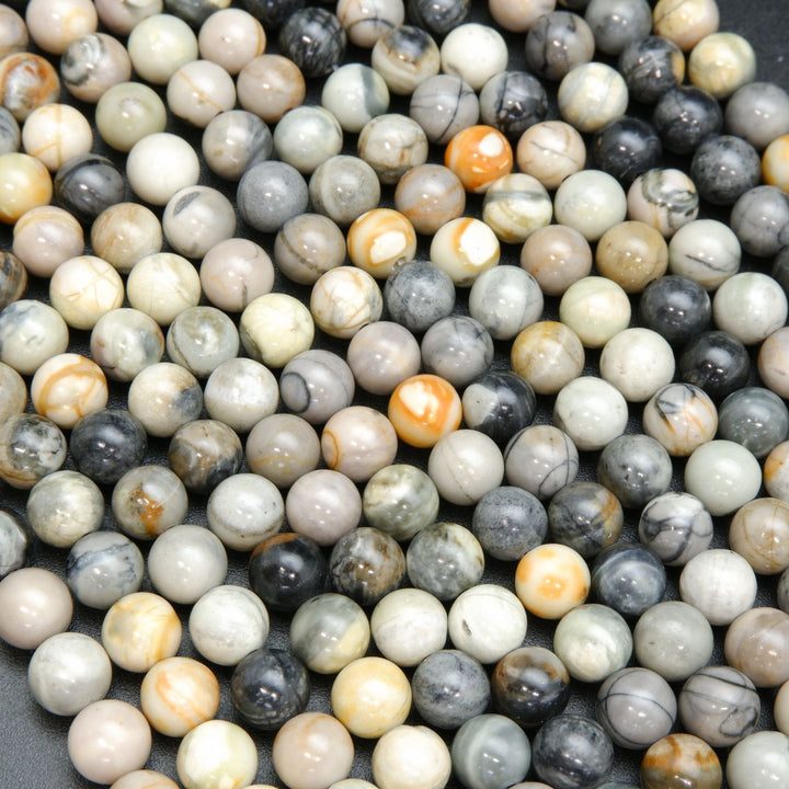 Picasso marble jasper beads.