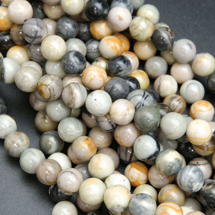 Picasso marble jasper beads.