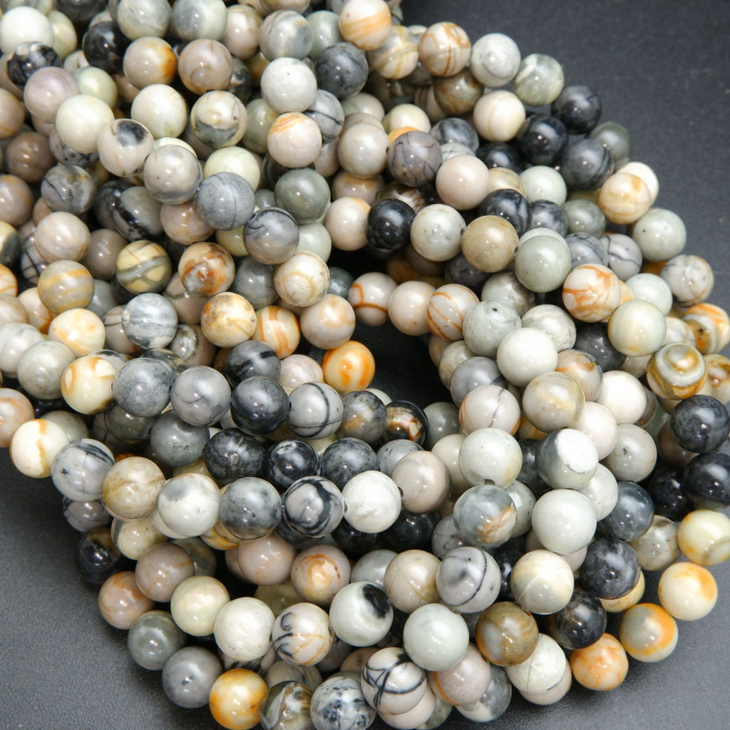 Picasso marble jasper beads.