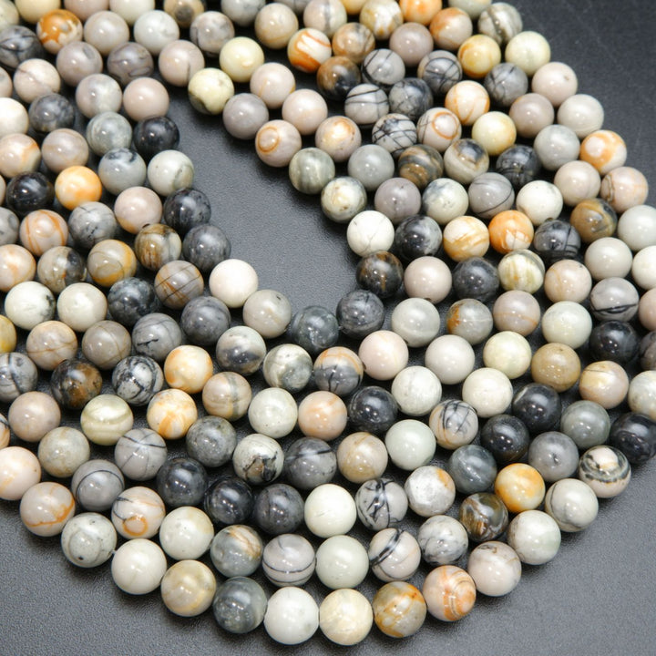 Picasso marble jasper beads.