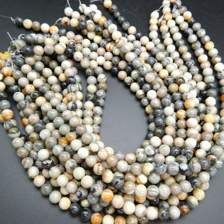 Picasso marble jasper beads.