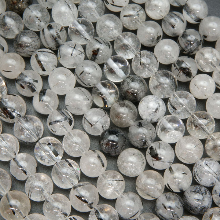 Tourmalated Quartz A · Smooth · Round · 10mm, 11mm, 12mm, 13mm, Bead, Tejas Beads