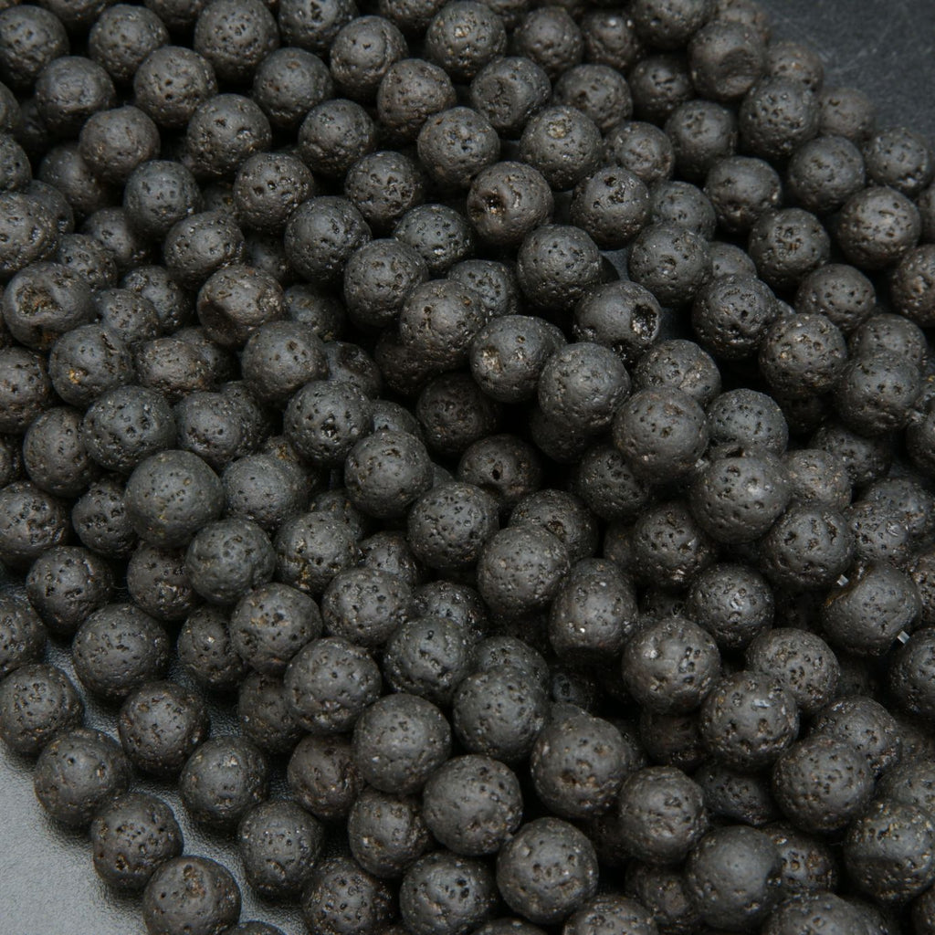 Waxed lava beads.
