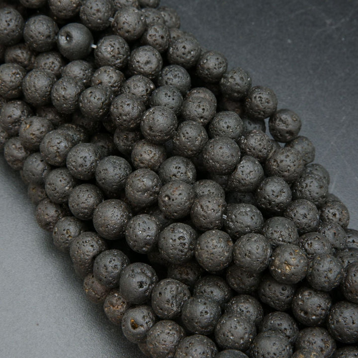 Waxed lava beads.