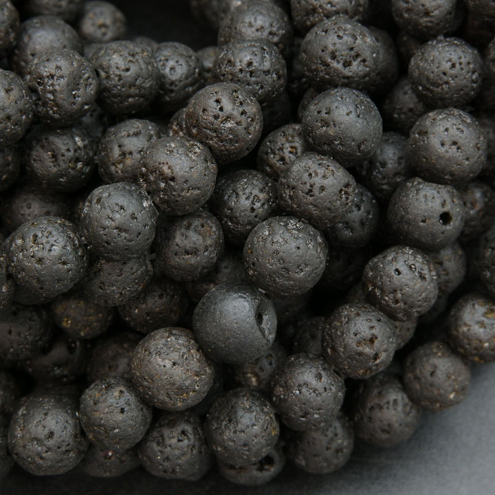 Waxed lava beads.