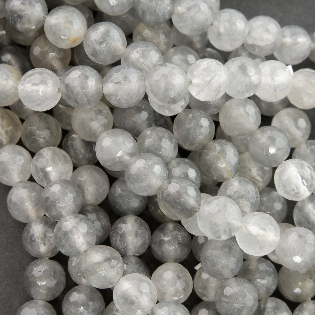 Cloudy Quartz · Faceted · Round · 4mm, 6mm, 8mm, 10mm, Bead, Tejas Beads