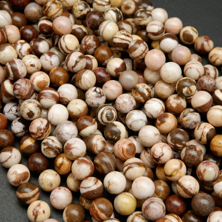Brown Zebra Jasper Beads.