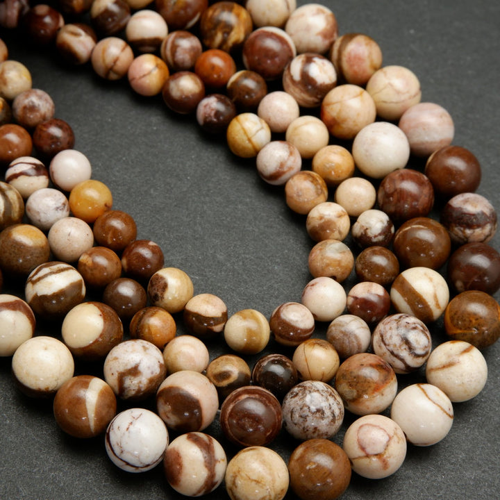 Brown Zebra Jasper Beads.