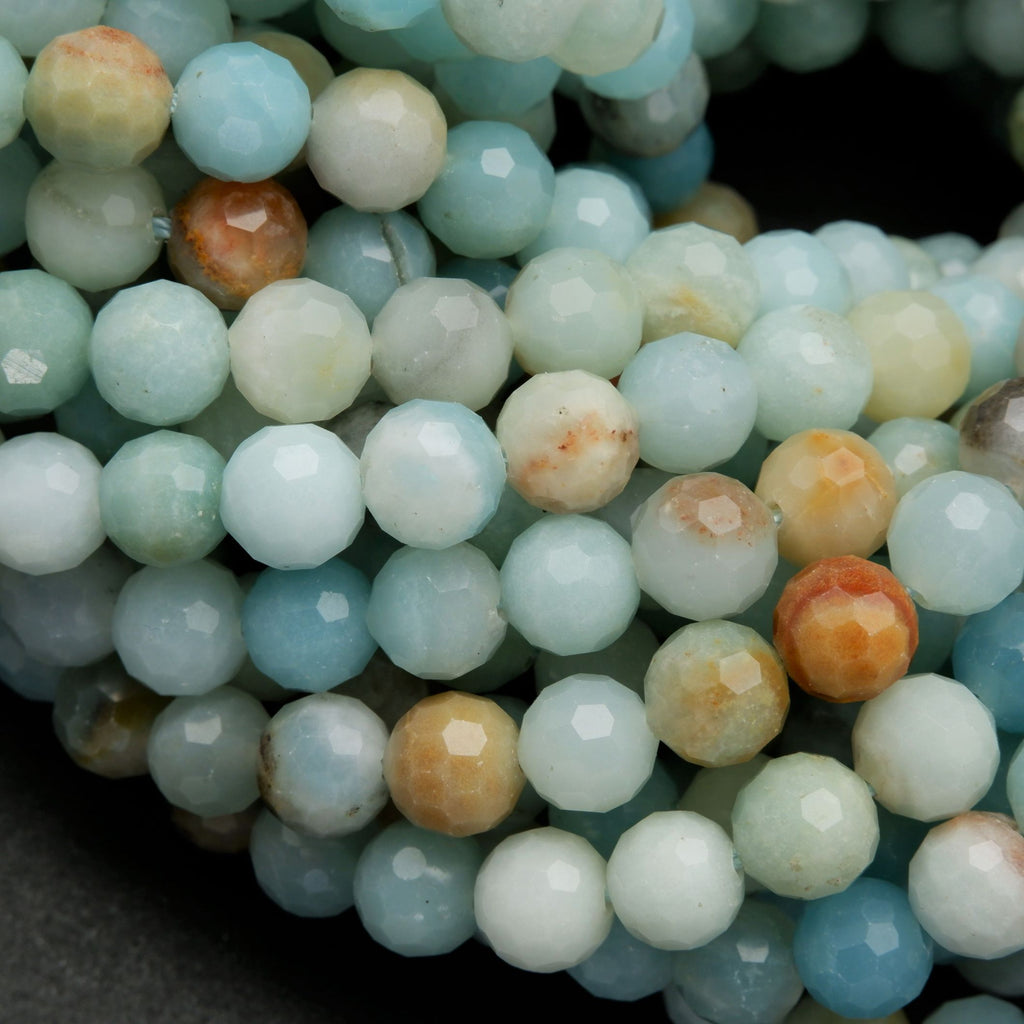 Brazilian Amazonite · Faceted · Round · 6mm, 8mm, 10mm, Bead, Tejas Beads