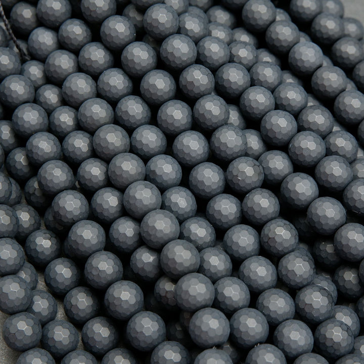 Black Onyx · Matte Faceted · Round · 6mm, 8mm, 10mm, Bead, Tejas Beads