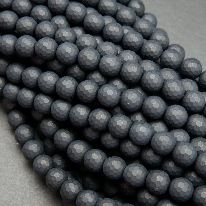 Black Onyx · Matte Faceted · Round · 6mm, 8mm, 10mm, Bead, Tejas Beads