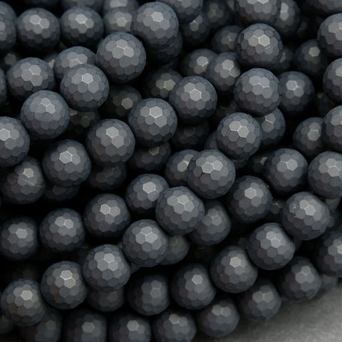 Black Onyx · Matte Faceted · Round · 6mm, 8mm, 10mm, Bead, Tejas Beads