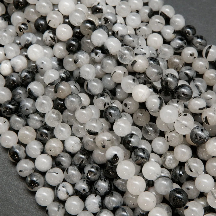 Tourmalated Quartz · Smooth · Round · 4mm, 6mm, 8mm, 10mm, Bead, Tejas Beads