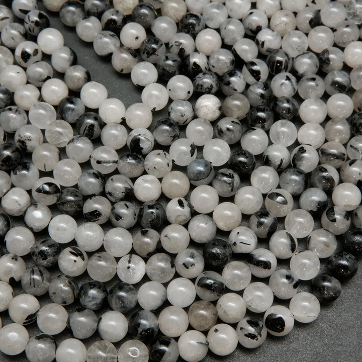 Tourmalated Quartz · Smooth · Round · 4mm, 6mm, 8mm, 10mm, Bead, Tejas Beads