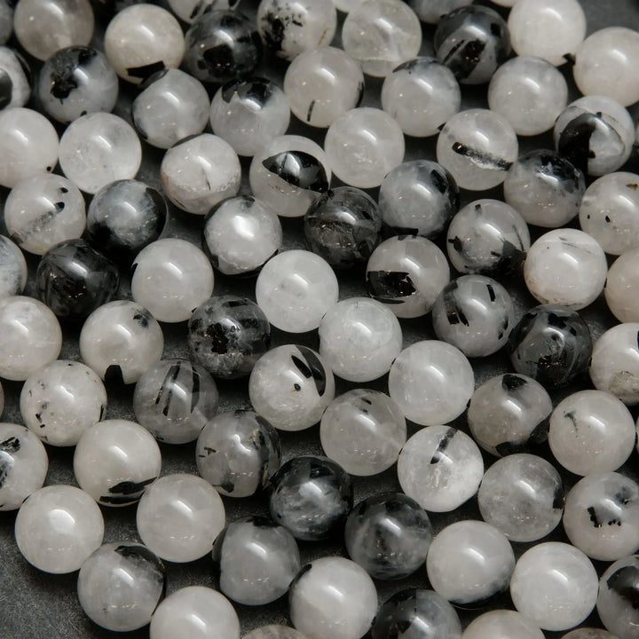 Tourmalated Quartz · Smooth · Round · 4mm, 6mm, 8mm, 10mm, Bead, Tejas Beads