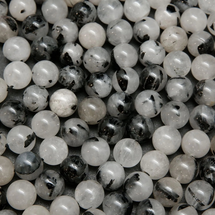 Tourmalated Quartz · Smooth · Round · 4mm, 6mm, 8mm, 10mm, Bead, Tejas Beads