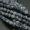 Matte Finish Snowflake Obsidian Gemstone Beads