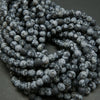 Matte Finish Snowflake Obsidian Gemstone Beads