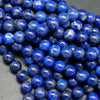 Round Lapis Lazuli Beads with Pyrite and Calcite Inclusions
