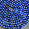 Round Lapis Lazuli Beads with Pyrite and Calcite Inclusions
