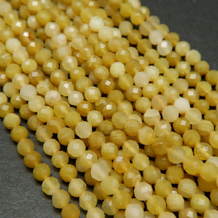 African yellow opal beads.