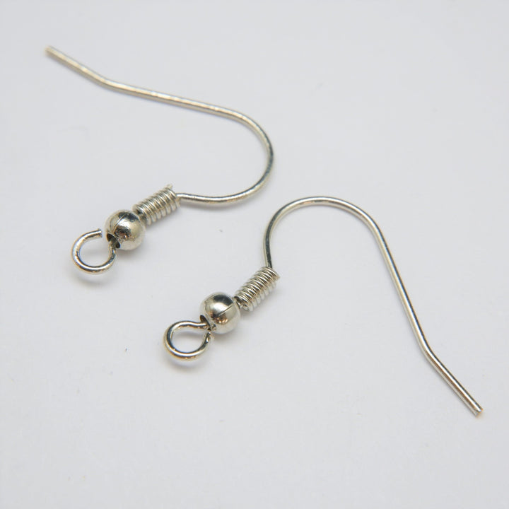 Ear Wires · Ball & Spring · 0.63mm (.025"), Finding, Tejas Beads