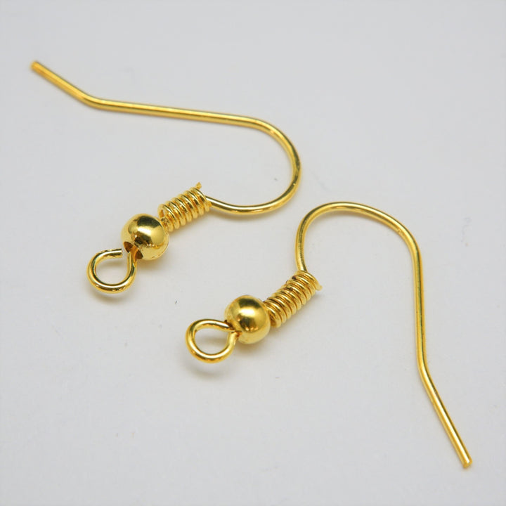 Ear Wires · Ball & Spring · 0.63mm (.025"), Finding, Tejas Beads