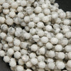 White howlite beads.