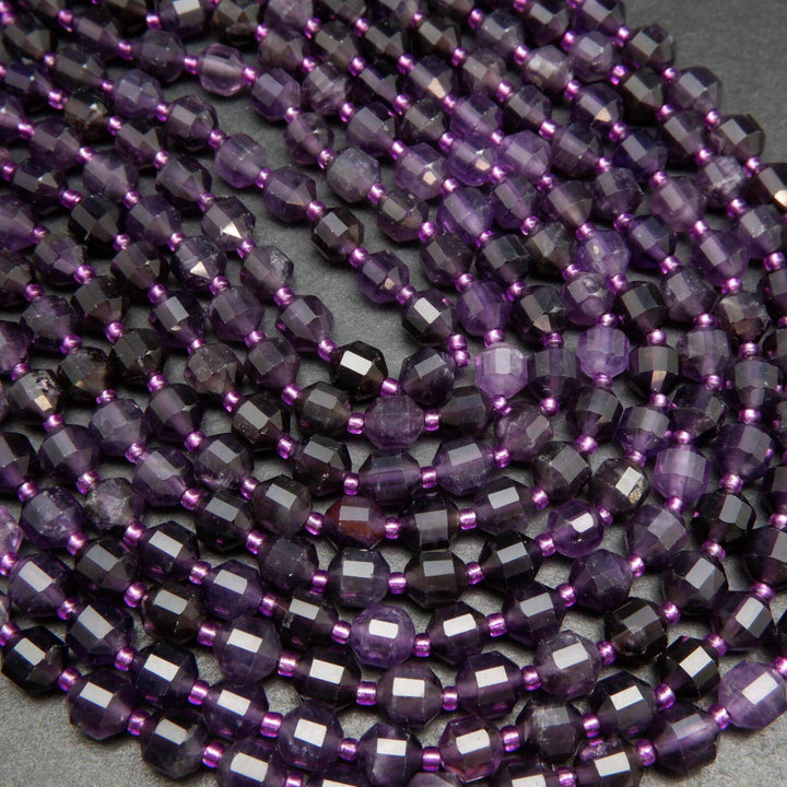 Prism shape amethyst beads.