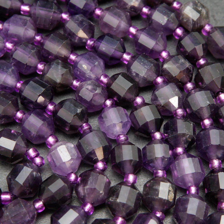 Prism shape amethyst beads.