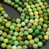 Lime green Chinese chrysoprase beads.