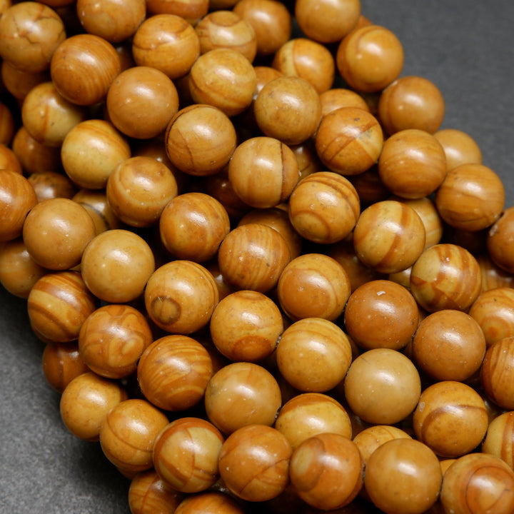 Wooden Jasper Beads.