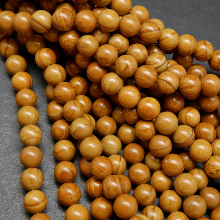 Wooden Jasper Beads.
