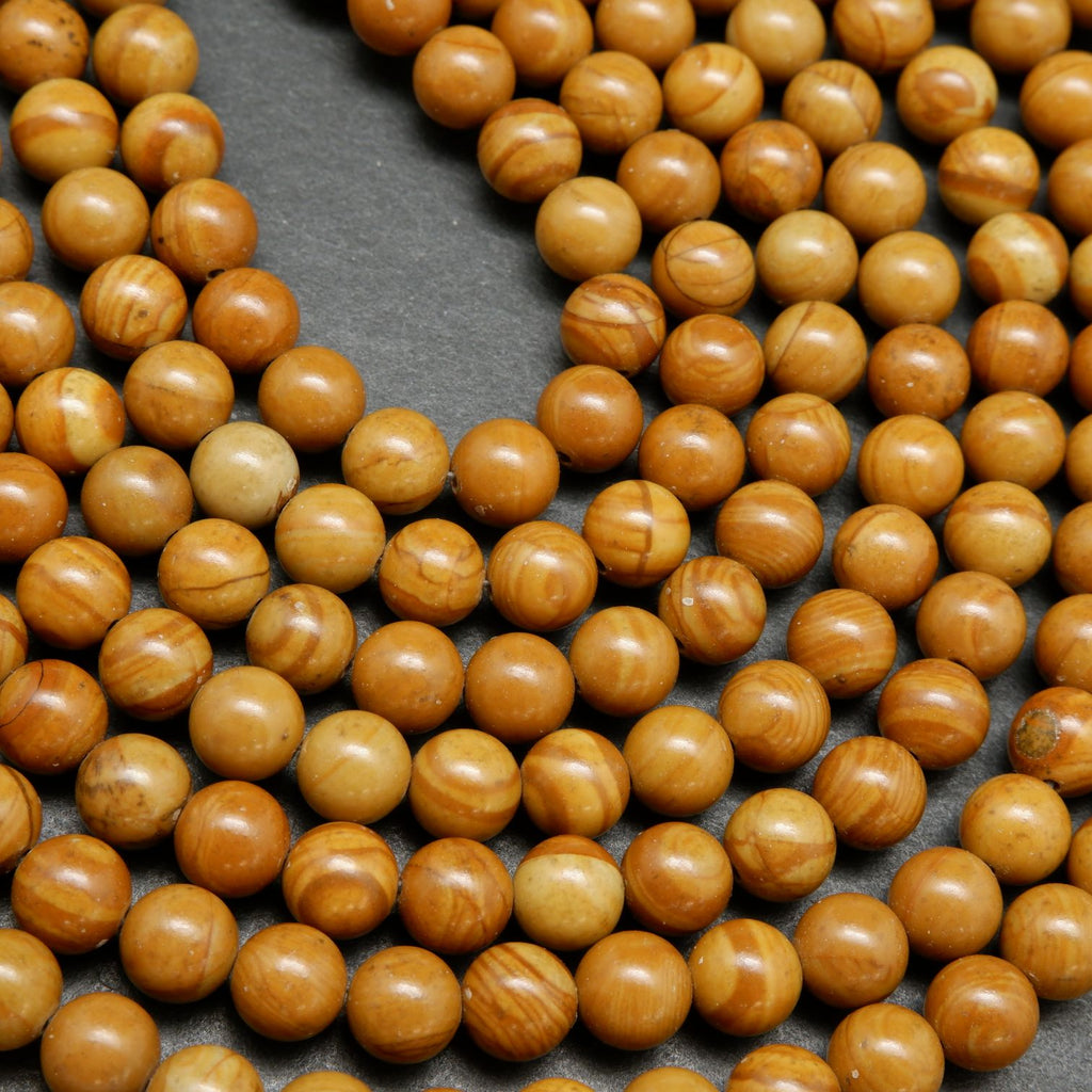 Wooden Jasper Beads.