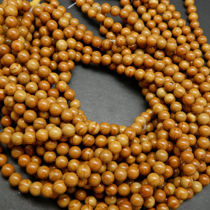 Wooden Jasper Beads.