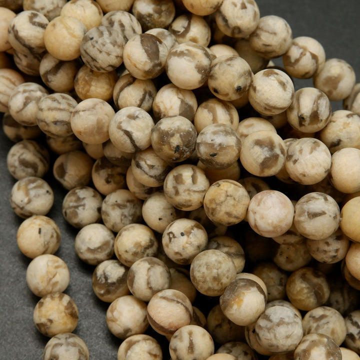 Graphic Feldspar · Matte · Round · 6mm, 8mm, 10mm, Bead, Tejas Beads