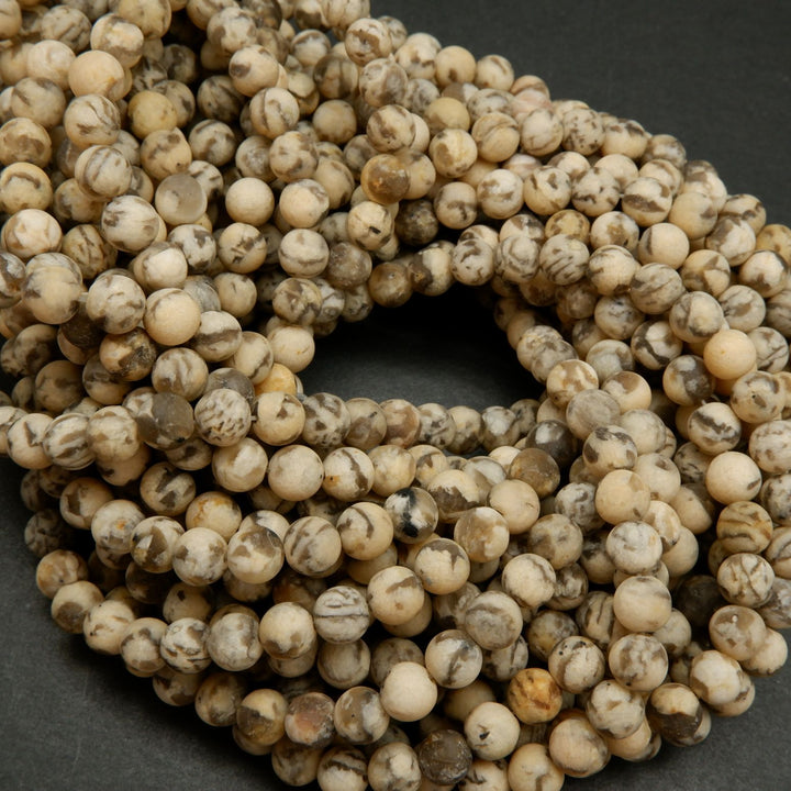 Graphic Feldspar · Matte · Round · 6mm, 8mm, 10mm, Bead, Tejas Beads