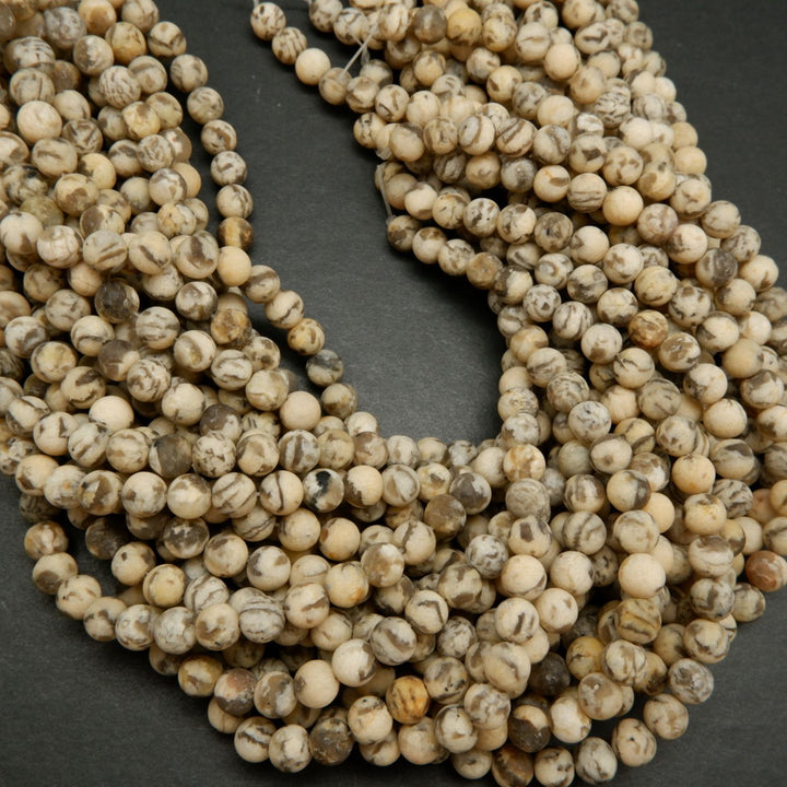 Graphic Feldspar · Matte · Round · 6mm, 8mm, 10mm, Bead, Tejas Beads