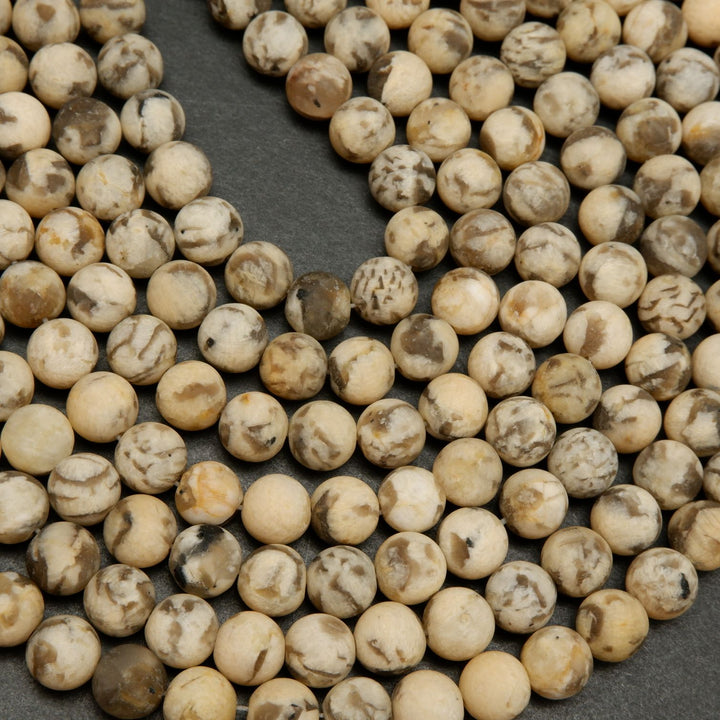 Graphic Feldspar · Matte · Round · 6mm, 8mm, 10mm, Bead, Tejas Beads