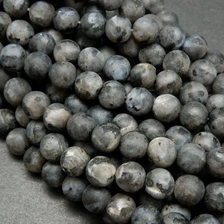 Black labradorite beads.