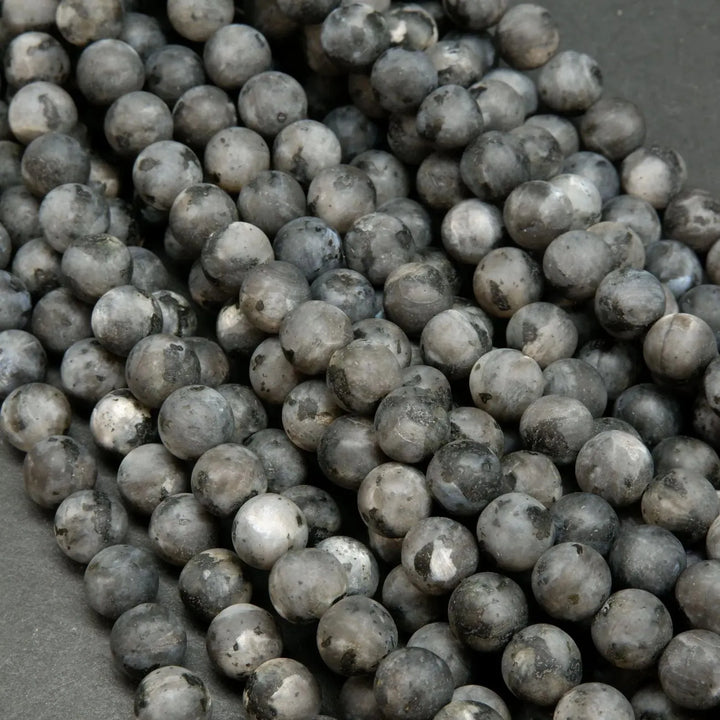Black labradorite beads.