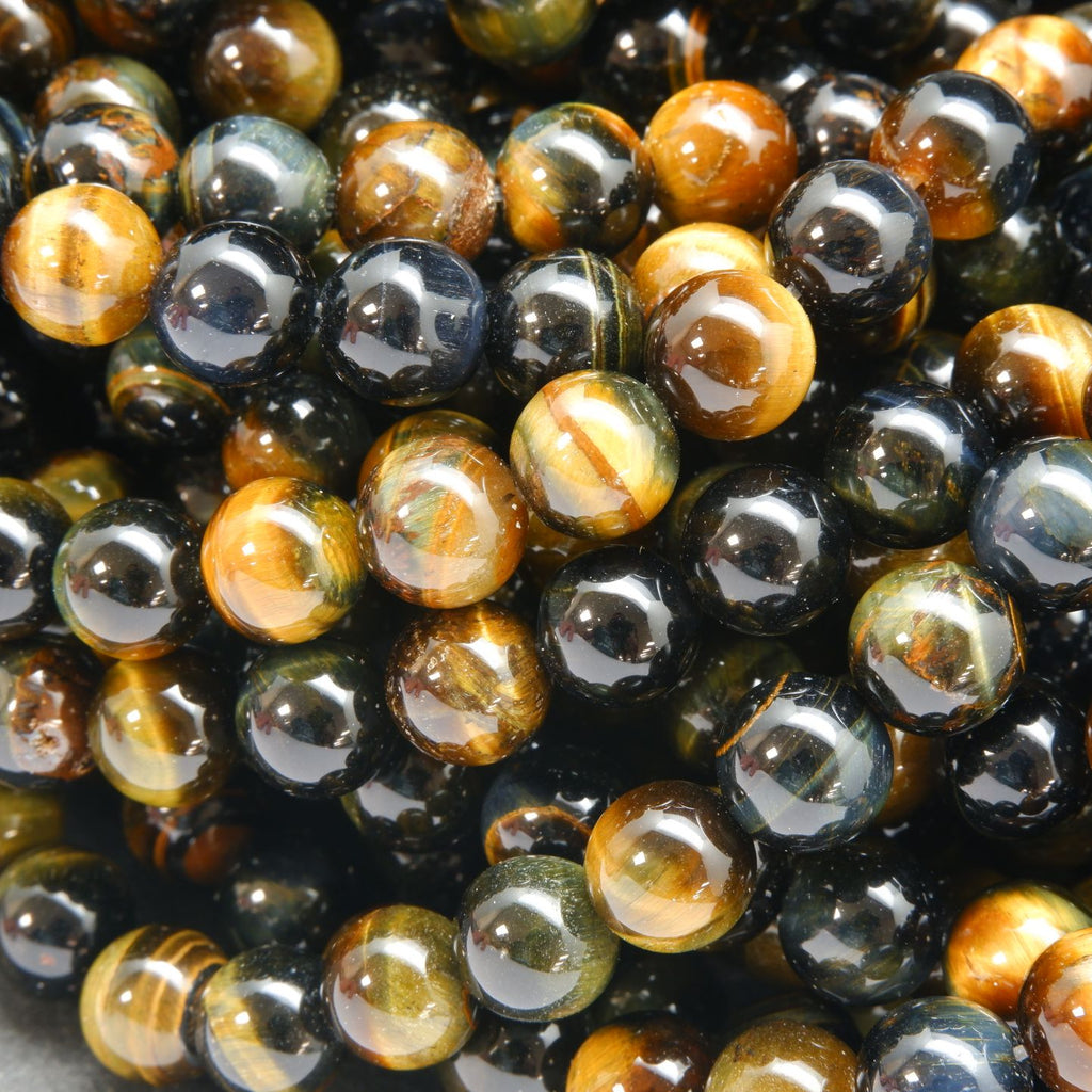 Bluish Brown Tiger's Eye · Smooth · Round · 6mm, 8mm, 10mm, Bead, Tejas Beads