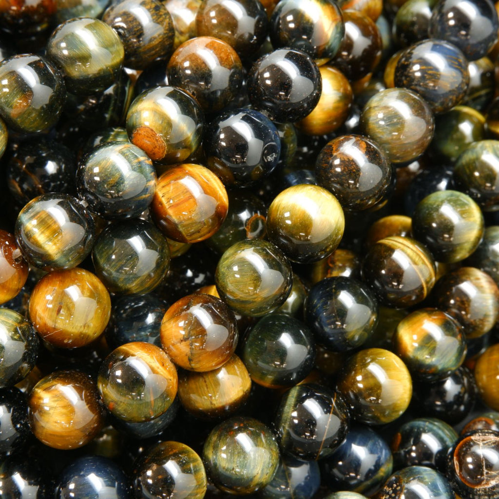 Bluish Brown Tiger's Eye · Smooth · Round · 6mm, 8mm, 10mm, Bead, Tejas Beads