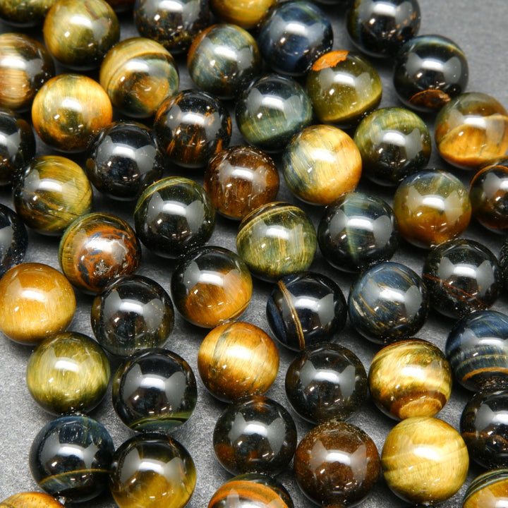 Bluish Brown Tiger's Eye · Smooth · Round · 6mm, 8mm, 10mm, Bead, Tejas Beads