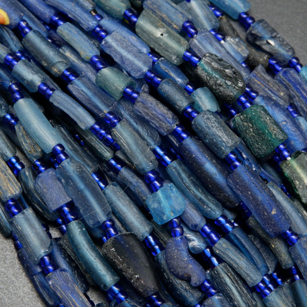 Blue roman glass tubes