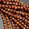 Tibetan Burgundy Eye Agate (dZi) · Matte · Round · 6mm, 8mm, 10mm, Bead, Tejas Beads