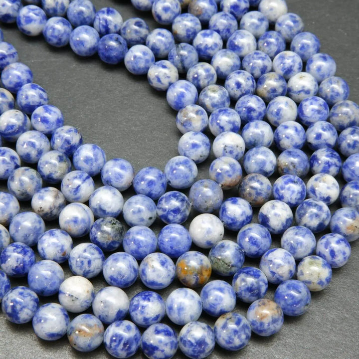 Snowflake Sodalite · Smooth · Round · 4mm, 6mm, 8mm, 10mm, Bead, Tejas Beads