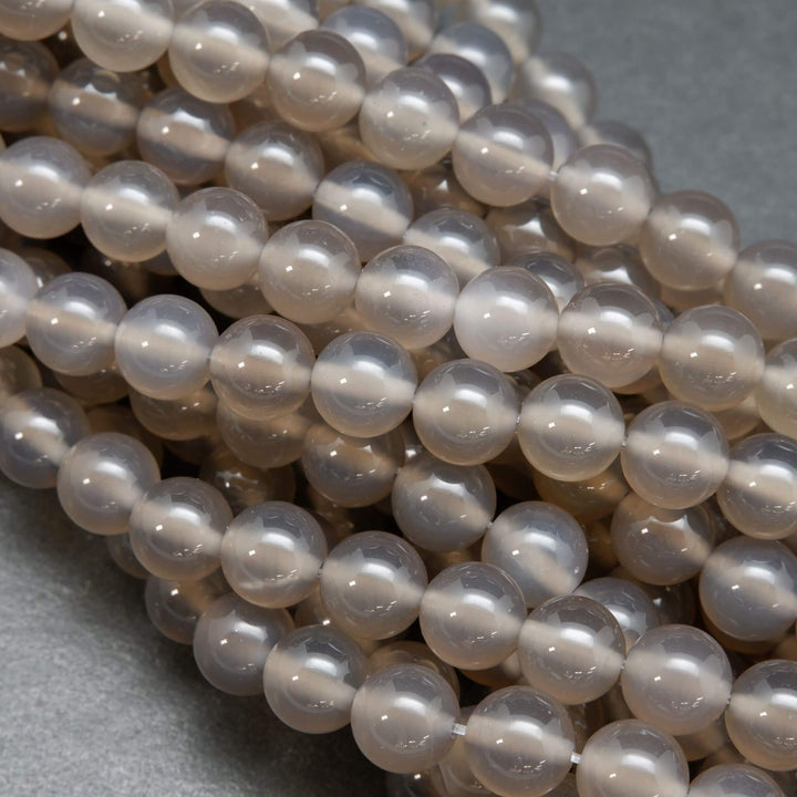 Gray Chalcedony · Smooth · Round · 4mm, 6mm, 8mm, 10mm, Bead, Tejas Beads