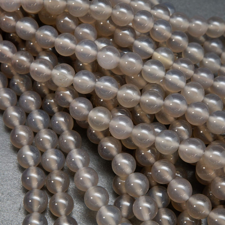 Gray Chalcedony · Smooth · Round · 4mm, 6mm, 8mm, 10mm, Bead, Tejas Beads